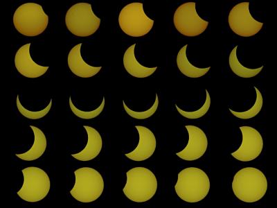 Zatmění slunce pozorované z Javorového (únor 2010)